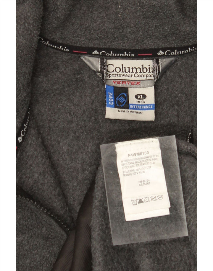 COLUMBIA Mens Fleece Jacket UK 42 XL Grey Colourblock Polyester