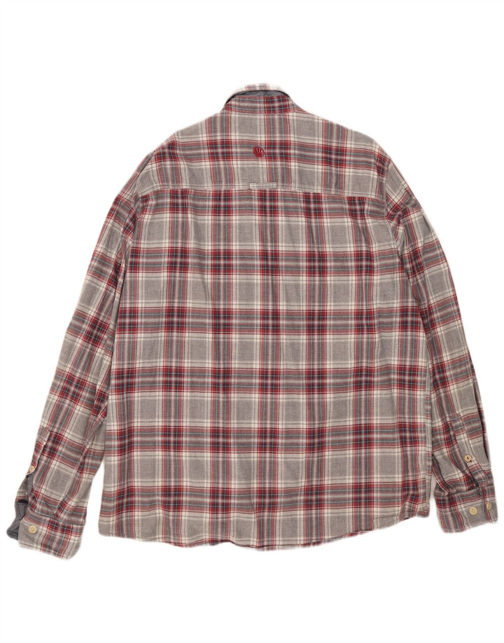 Fat Face Mens Flannel Shirt XL Grey Check Cotton