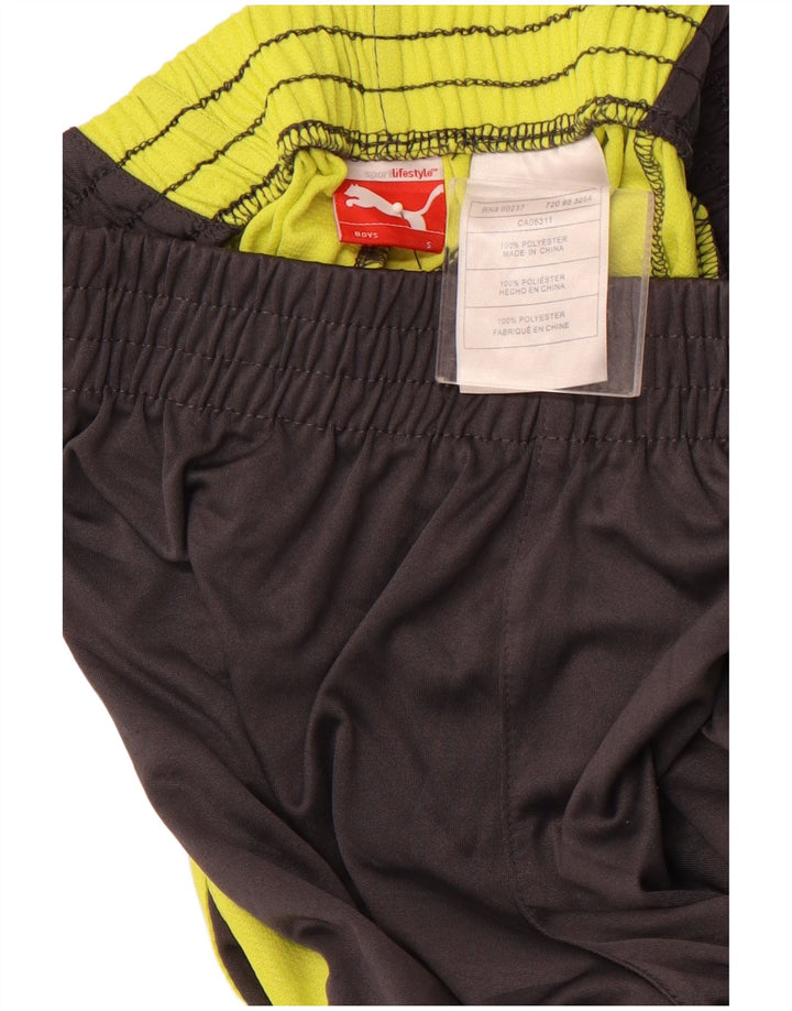 PUMA Boys Sport Shorts 7-8 Years Small  Grey Colourblock Polyester