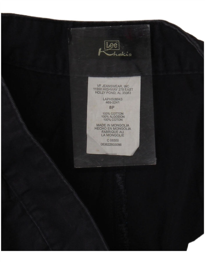 Lee Womens Khakis Straight Suit Trousers US 8 Medium W30 L28 Navy Blue