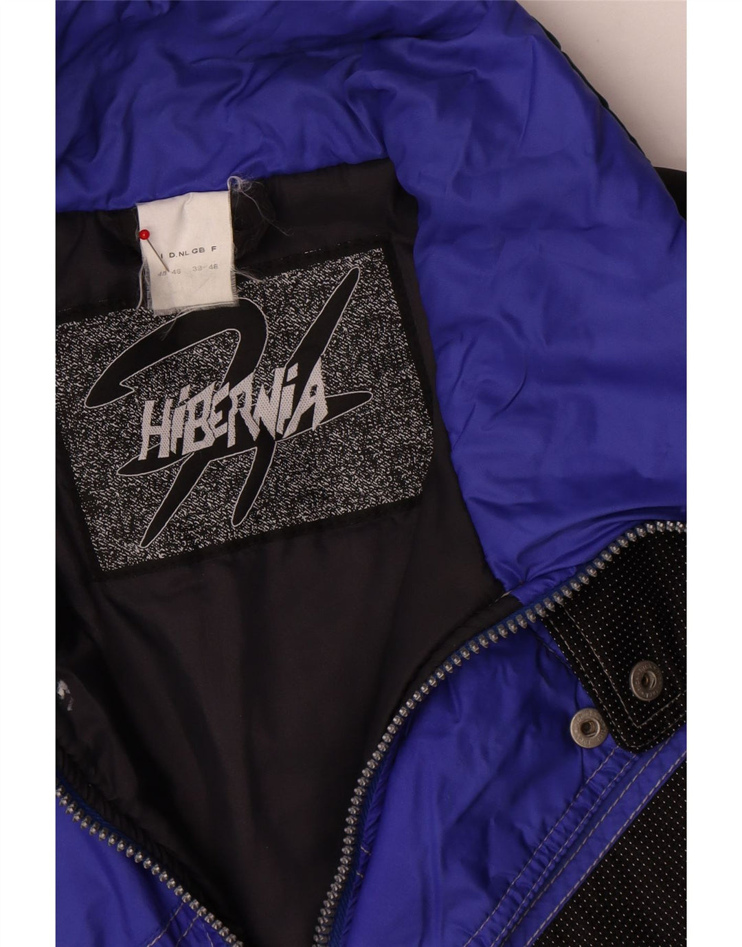 Hibernia Mens Ski Jacket UK 38 Medium Blue Colourblock Polyamide