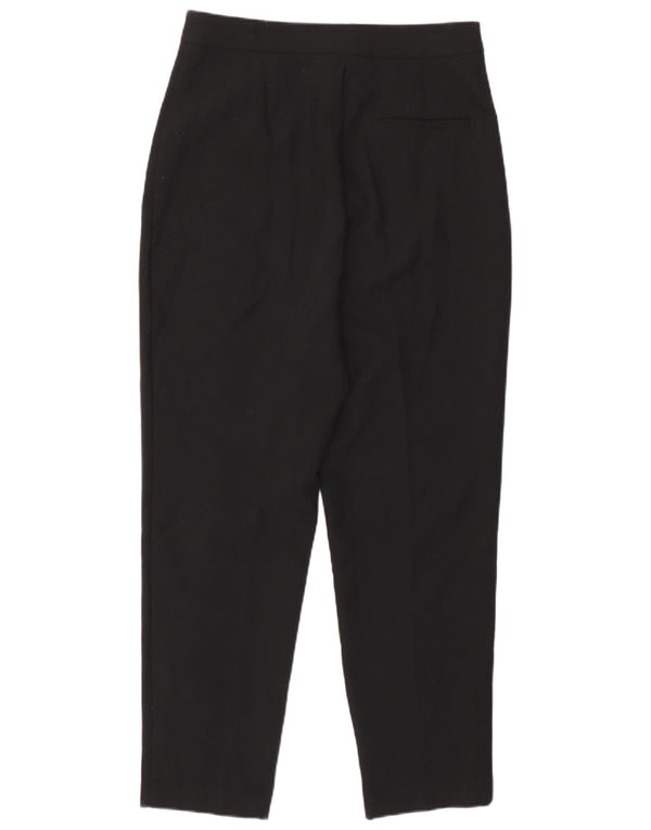Zara Womens Tapered Cropped Trousers Medium W28 L23 Black Polyester
