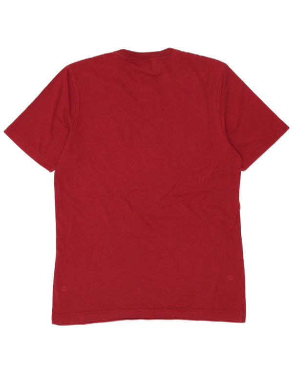 Adidas Mens T-Shirt Top Small Burgundy Cotton