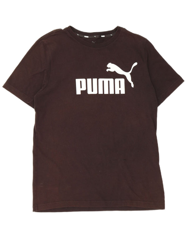 Puma Mens Graphic T-Shirt Top Medium Black Cotton