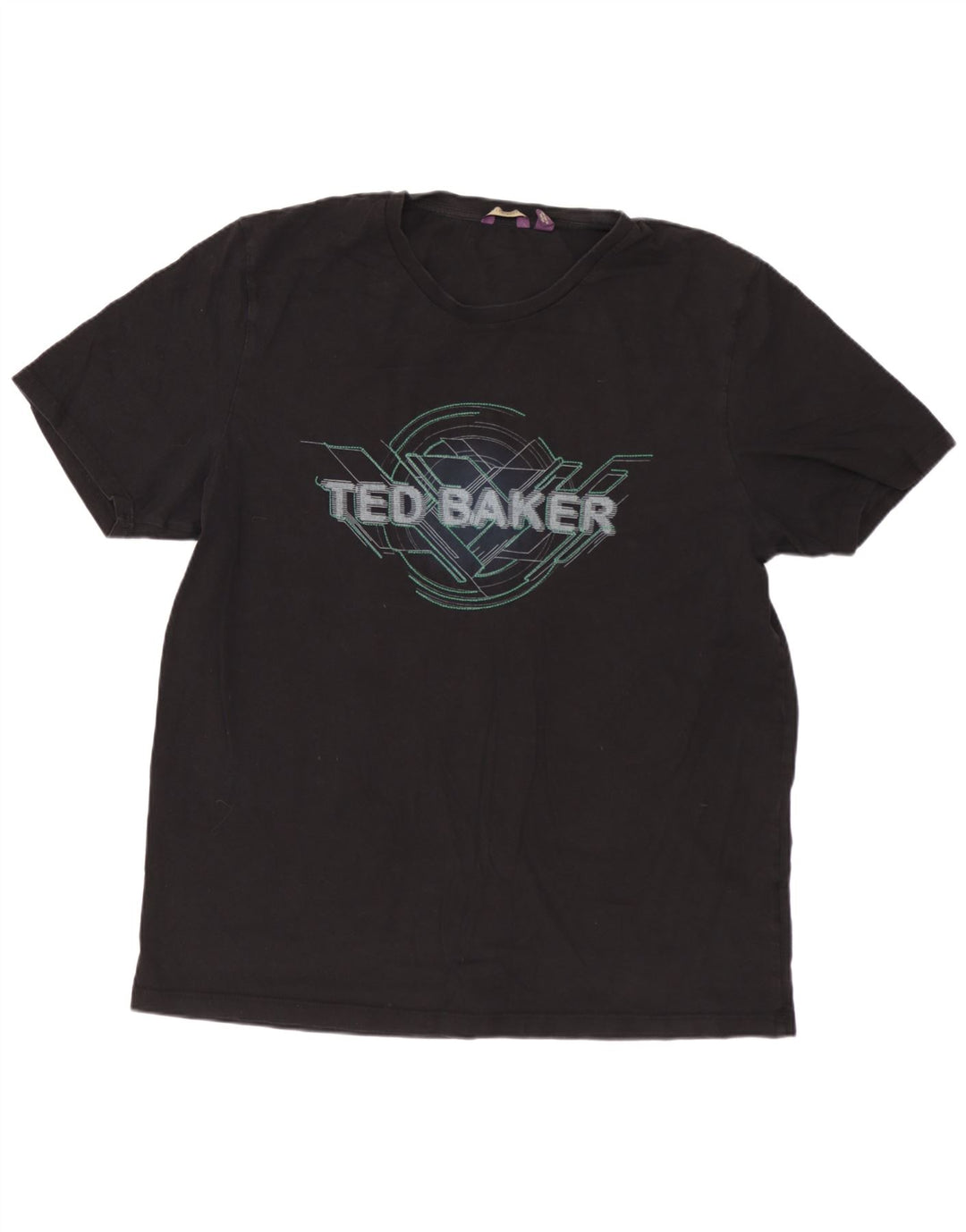TED BAKER Mens Graphic T-Shirt Top Size 6 2XL Black