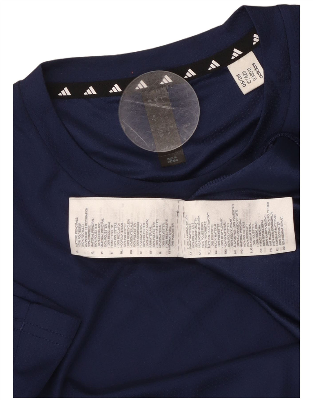 ADIDAS Mens Aeroready T-Shirt Top Small Navy Blue Polyester