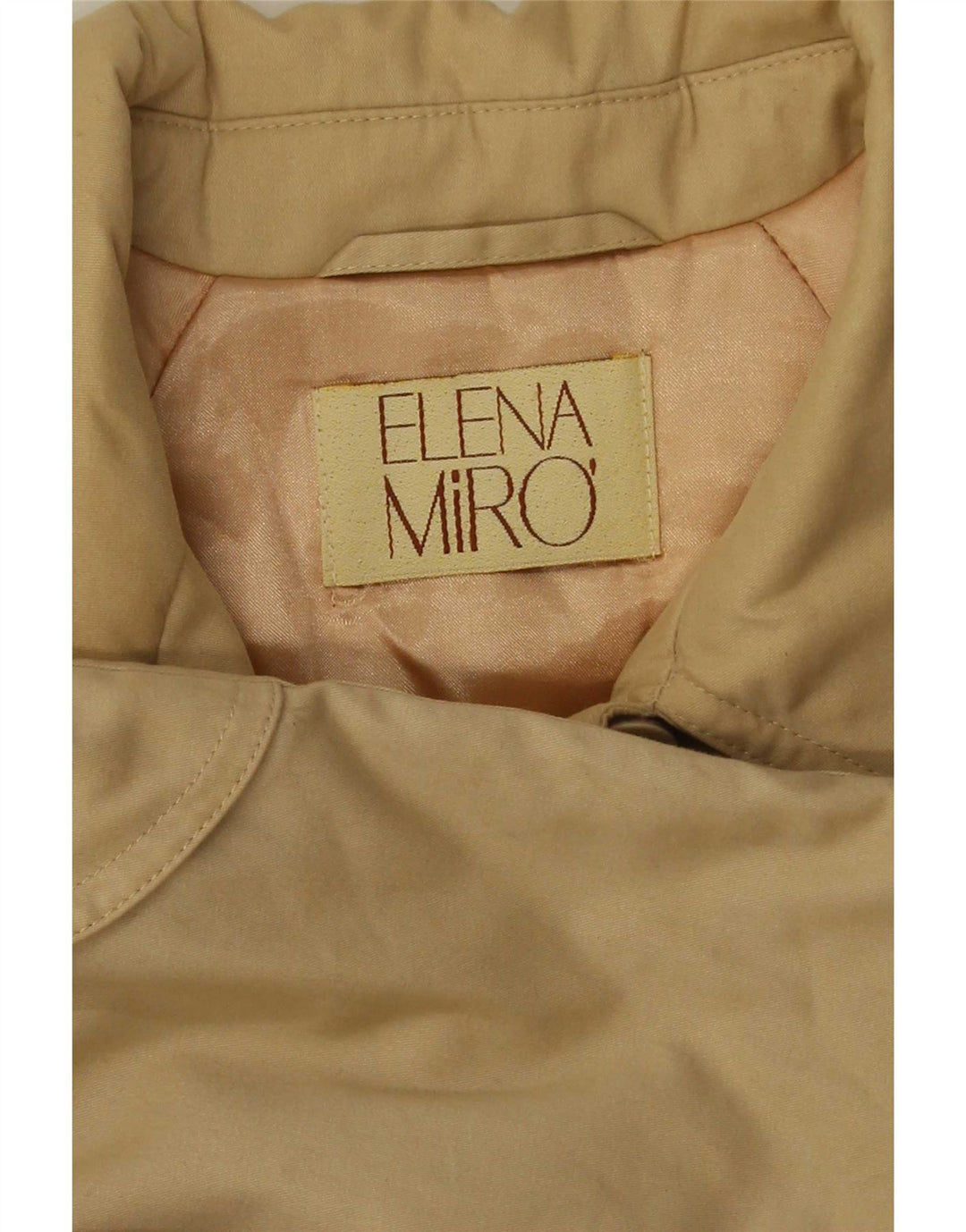 ELENA MIRO Womens Oversized Overcoat UK 16 Large Beige Cotton
