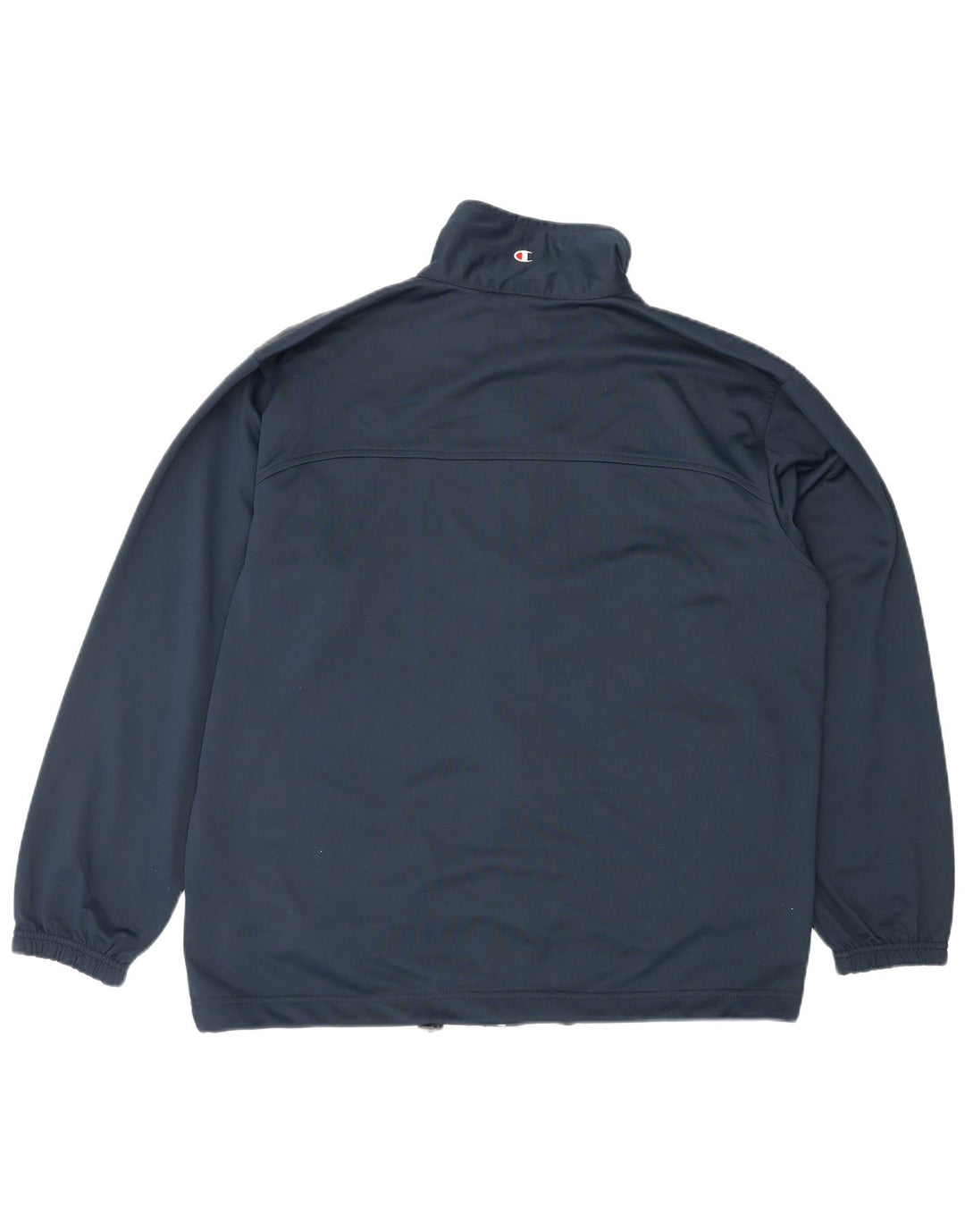 CHAMPION Mens Tracksuit Top Jacket Medium Navy Blue Polyester