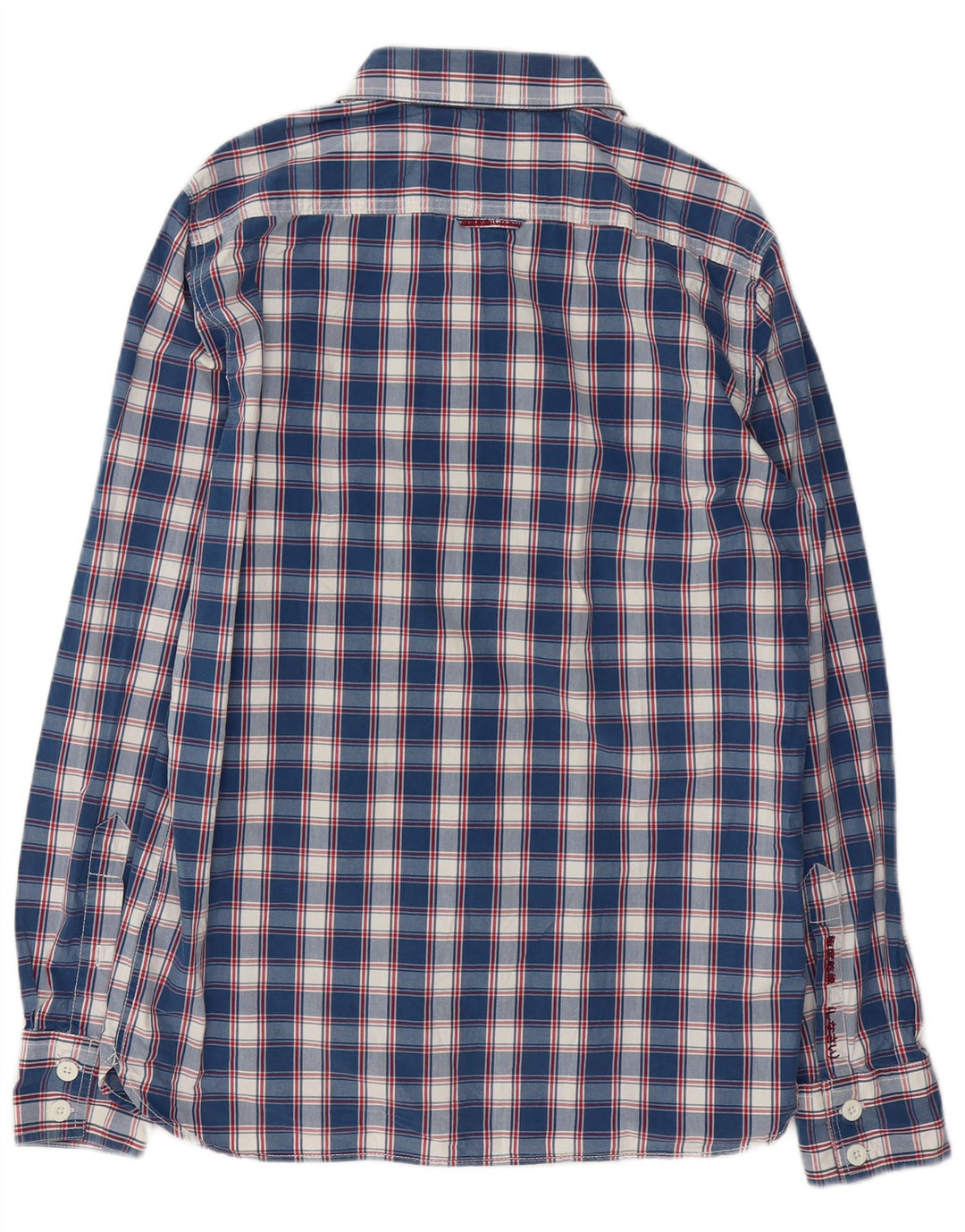 Superdry Mens Shirt Large Blue Check Cotton