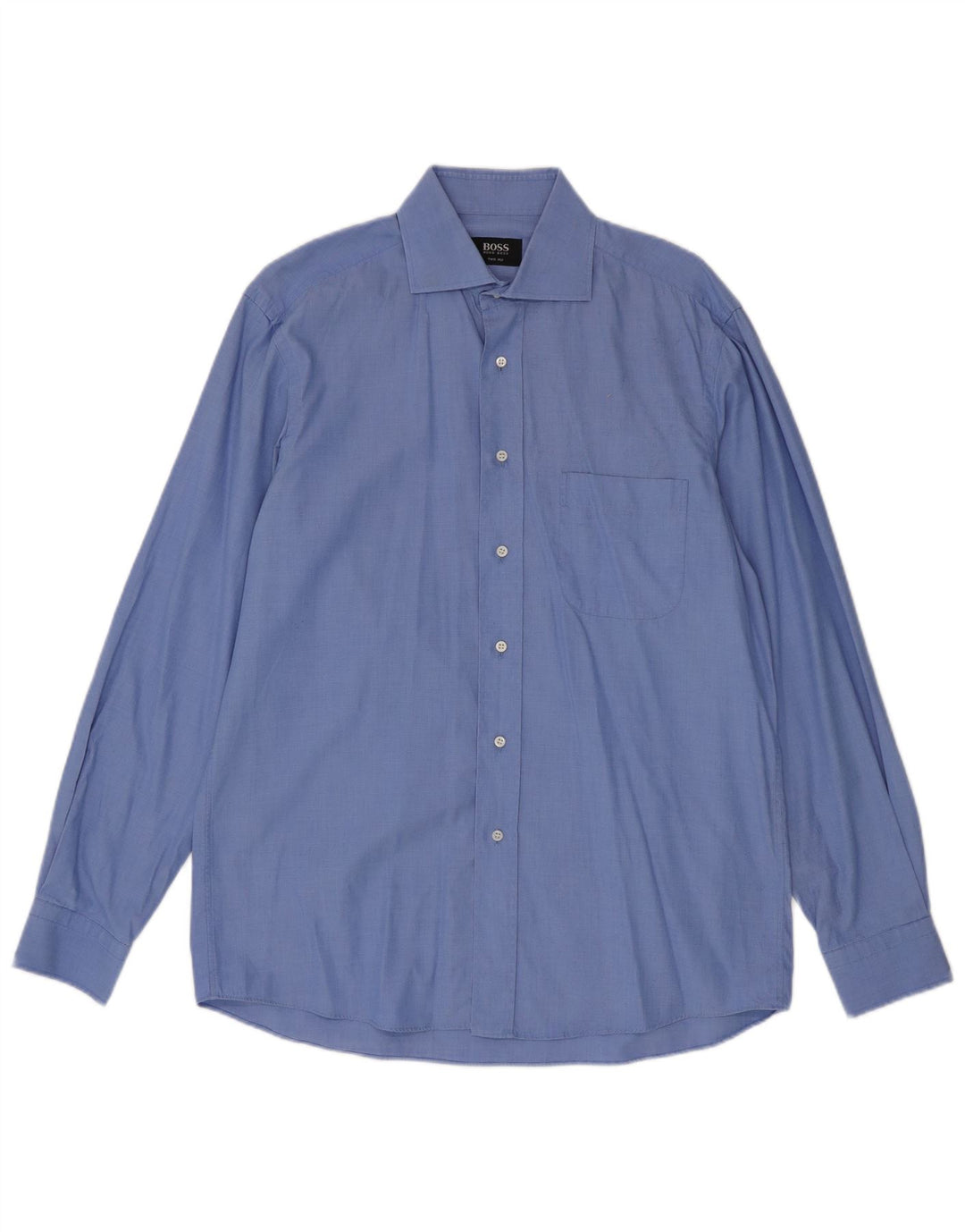 Hugo Boss Mens Shirt Size 39 15 1/2 Medium Blue Cotton