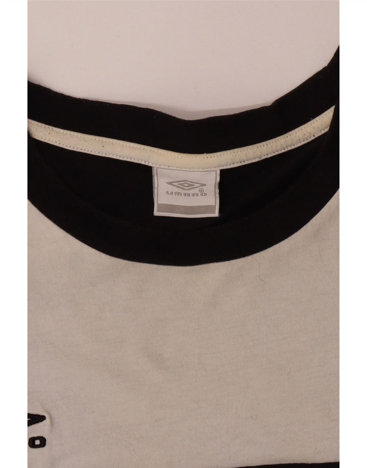 UMBRO Mens T-Shirt Top XL Black Colourblock Cotton
