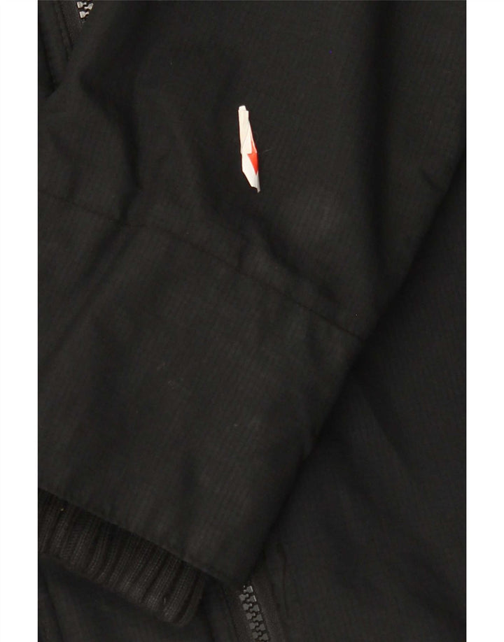 Superdry Womens Hooded Windbreaker Jacket UK 14 Medium Black Nylon