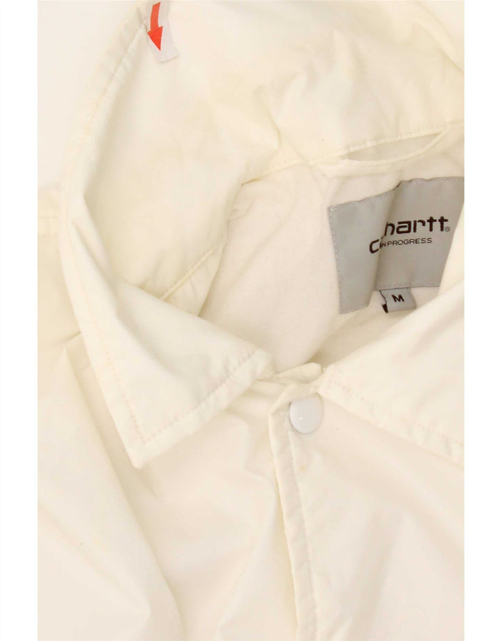 Carhartt Mens Graphic Rain Jacket UK 38 Medium White Nylon