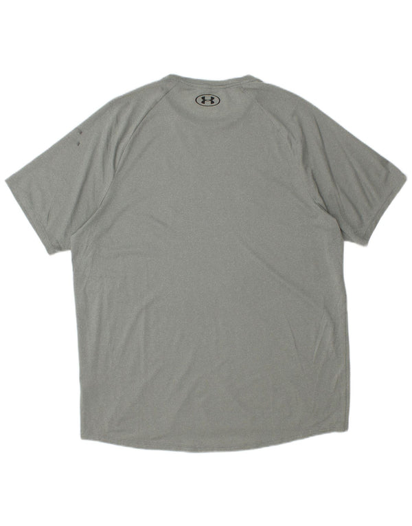 UNDER ARMOUR Mens T-Shirt Top Large Green Polyester
