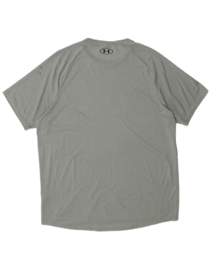 UNDER ARMOUR Mens T-Shirt Top Large Green Polyester