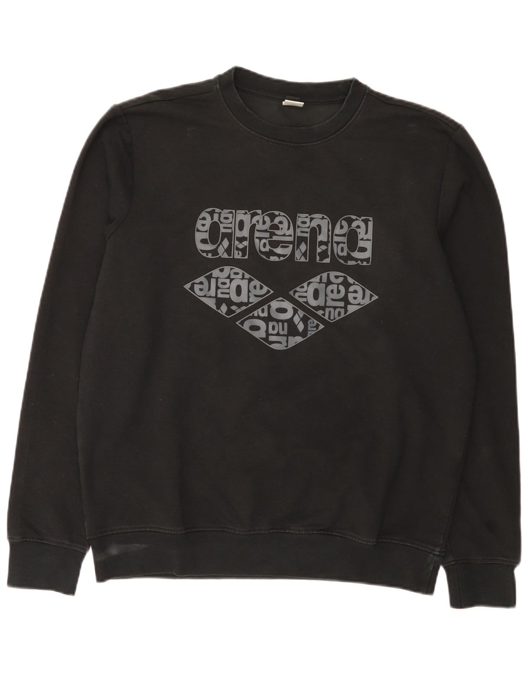 Arena Mens Graphic Sweatshirt Jumper Medium Black Polyester