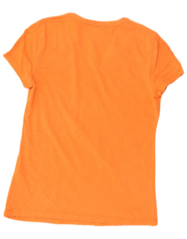 Nautica Womens T-Shirt Top UK 10 Small Orange Cotton