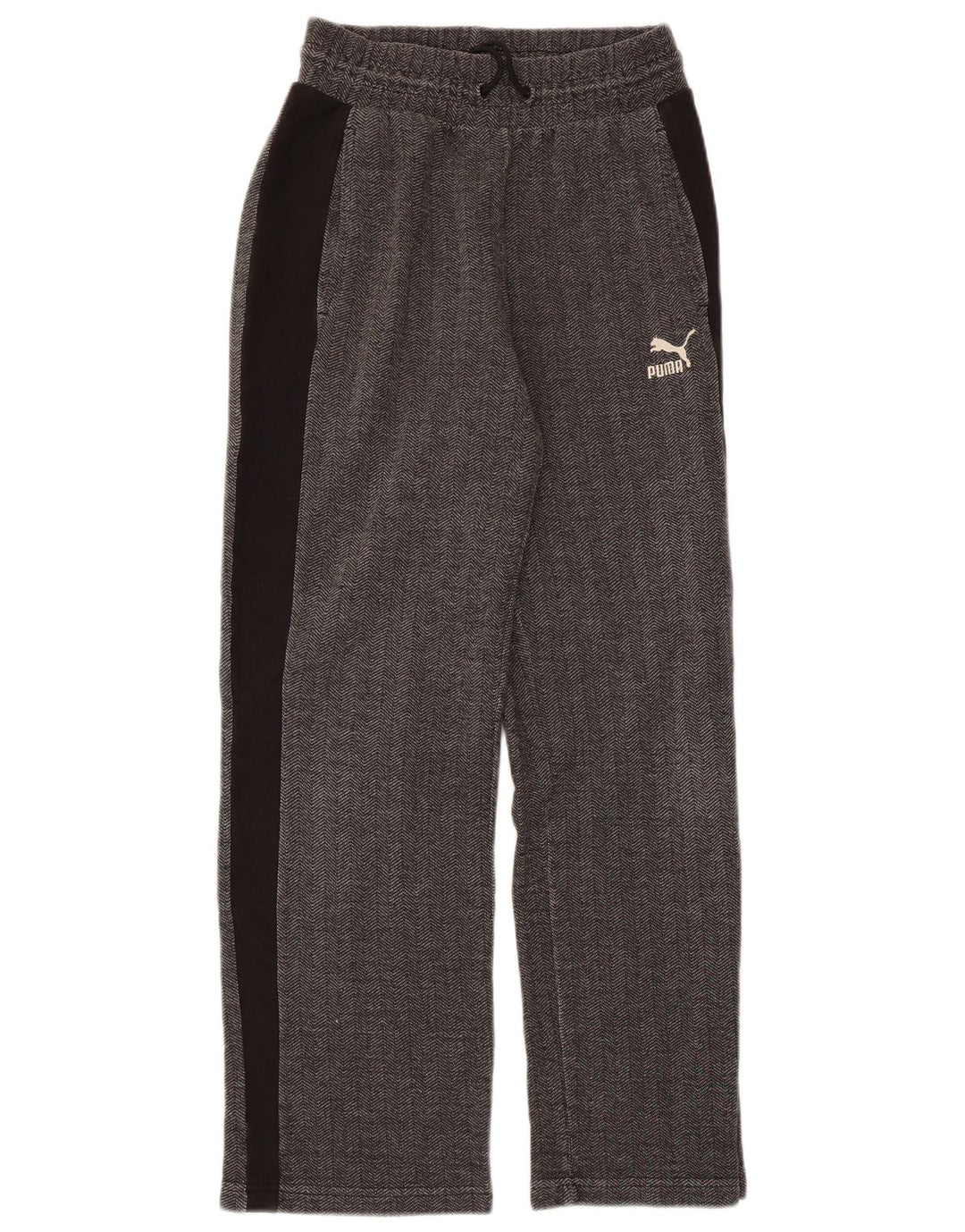 PUMA Womens Tracksuit Trousers UK 10 Small  Grey Herringbone