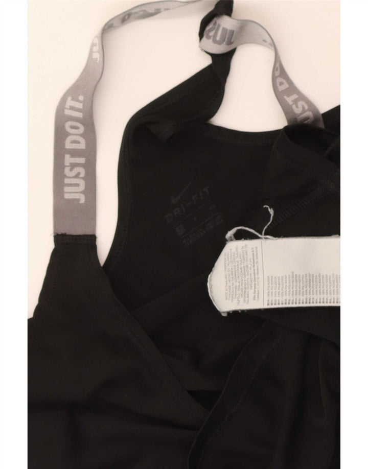 Nike Womens Graphic Vest Top UK 8 Small Black Colourblock Polyester