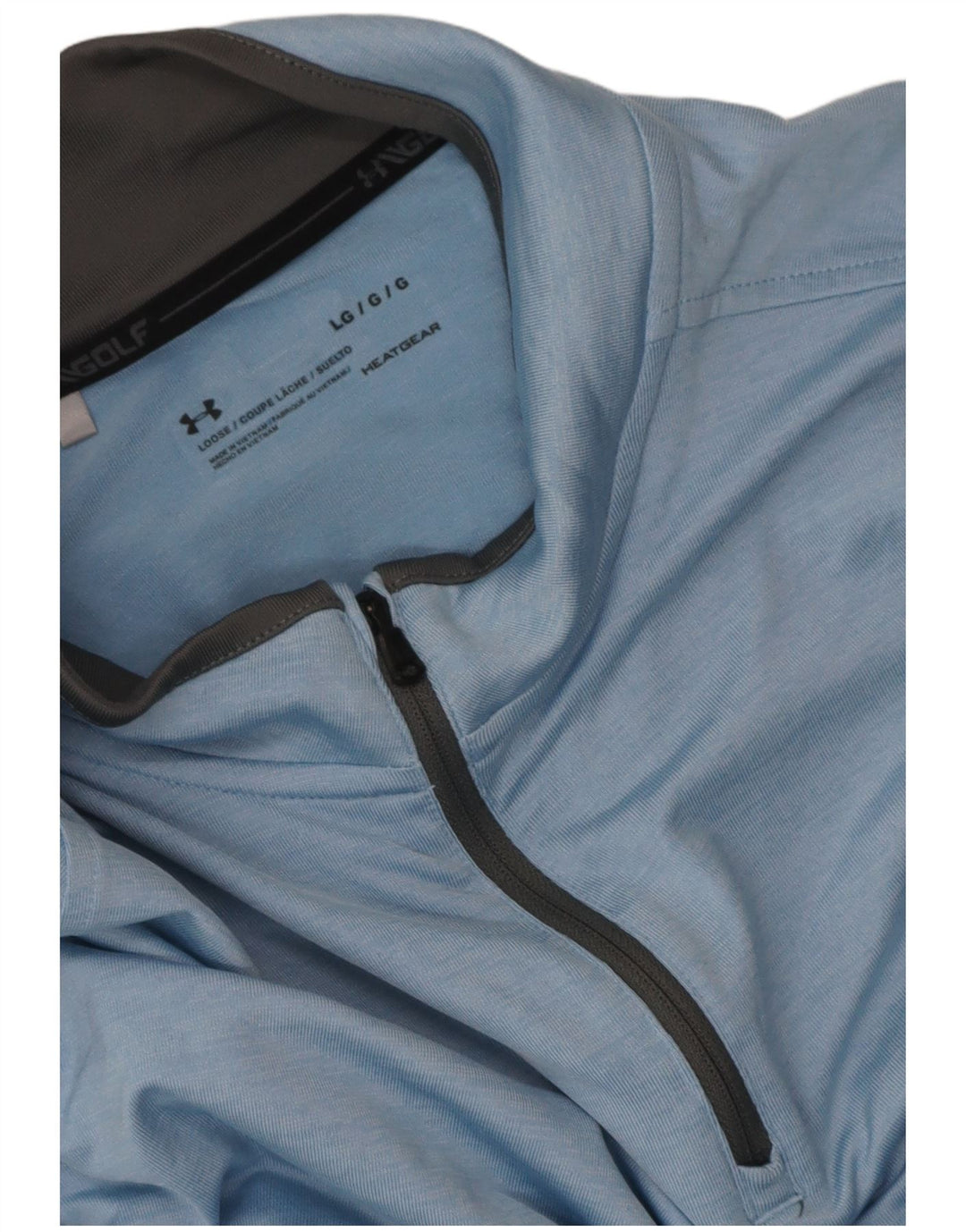 Under Armour Mens Heat Gear Pullover Tracksuit Top Large Blue Flecked