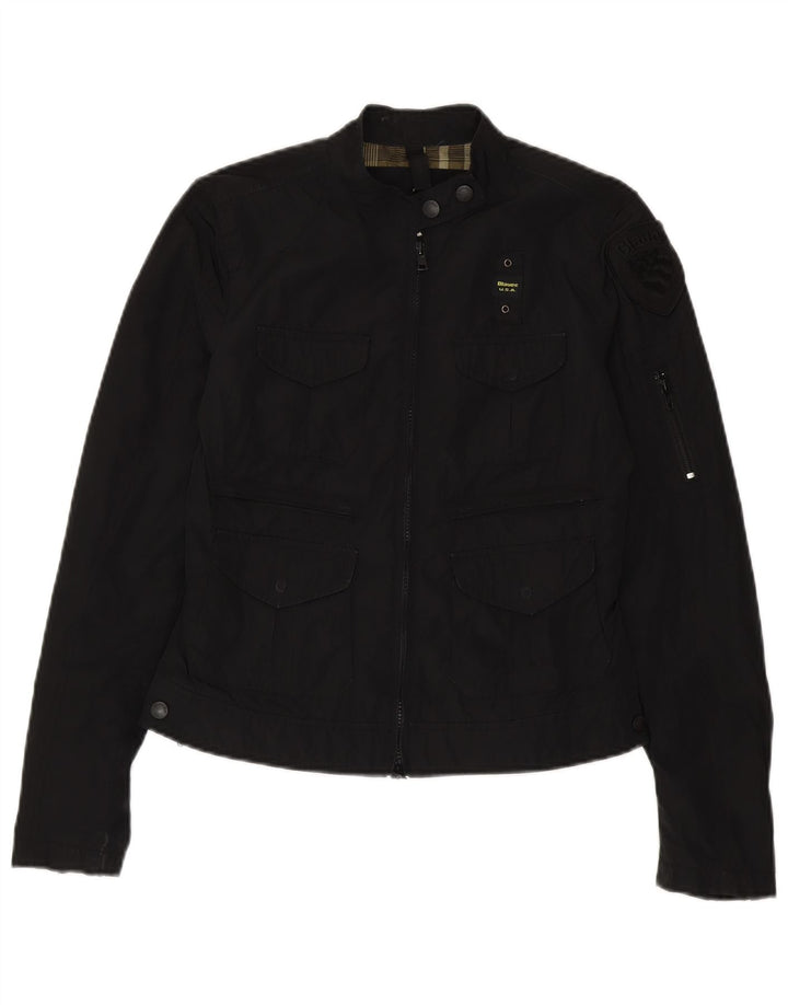 Blauer Womens Utility Jacket UK 14 Medium Black Polyester