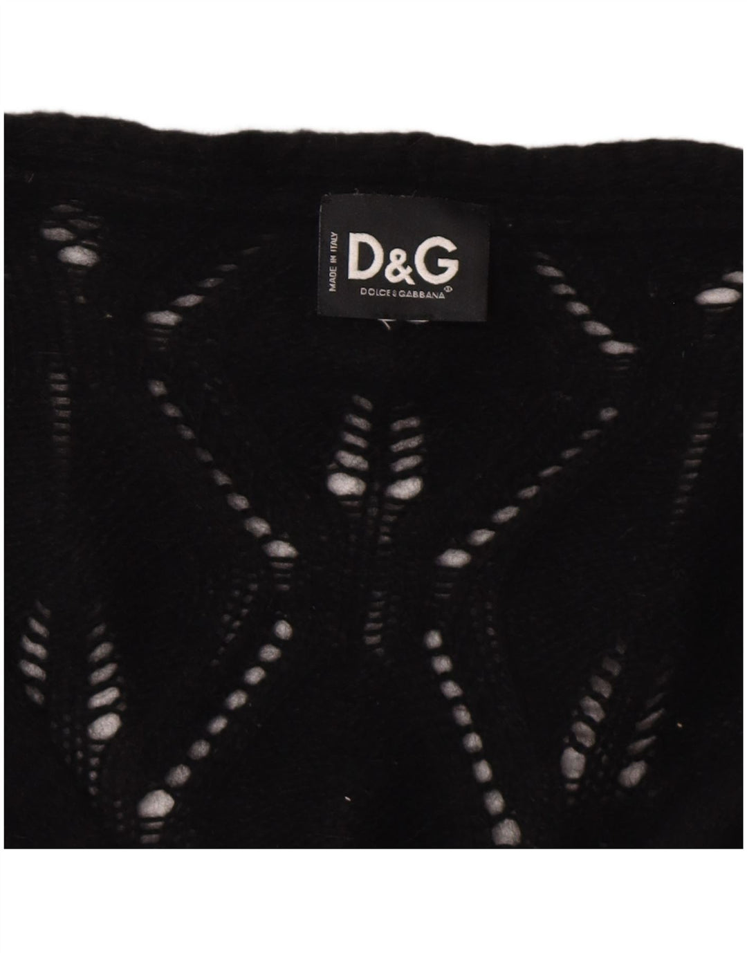 DOLCE & GABBANA Womens Cardigan Sweater UK 8 Small Black Polyamide