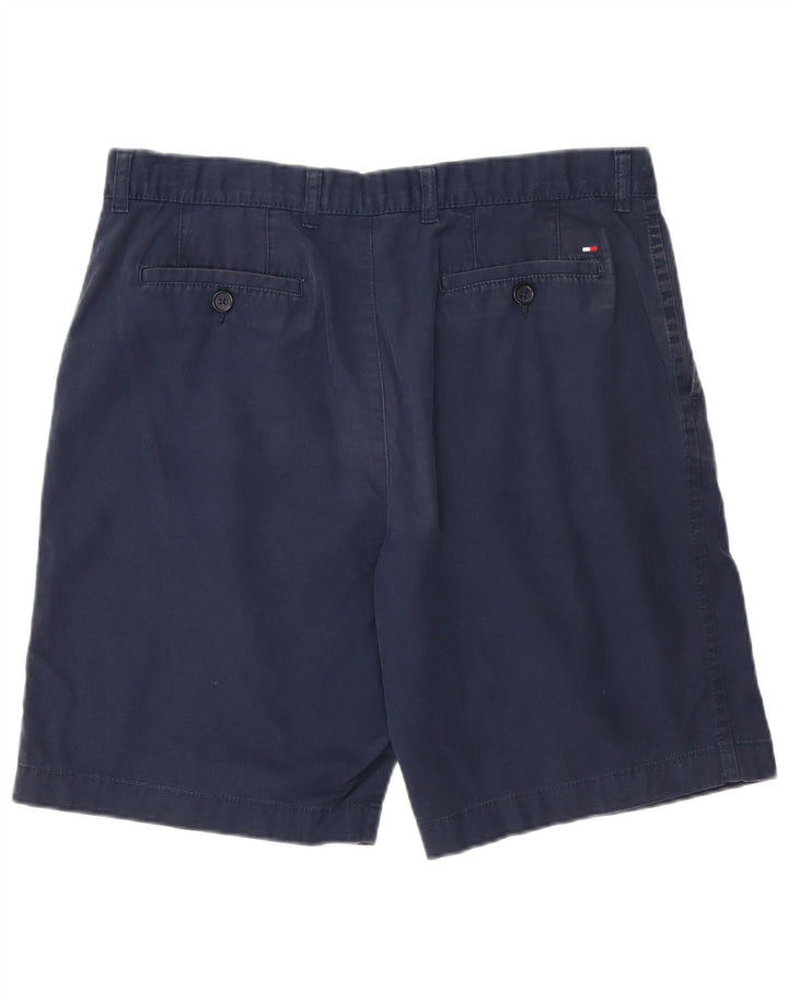 TOMMY HILFIGER Mens Chino Shorts W36 Large Navy Blue Cotton