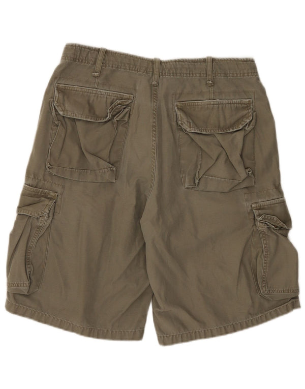 Americanino Mens Cargo Shorts IT 48 Medium W30  Khaki Cotton