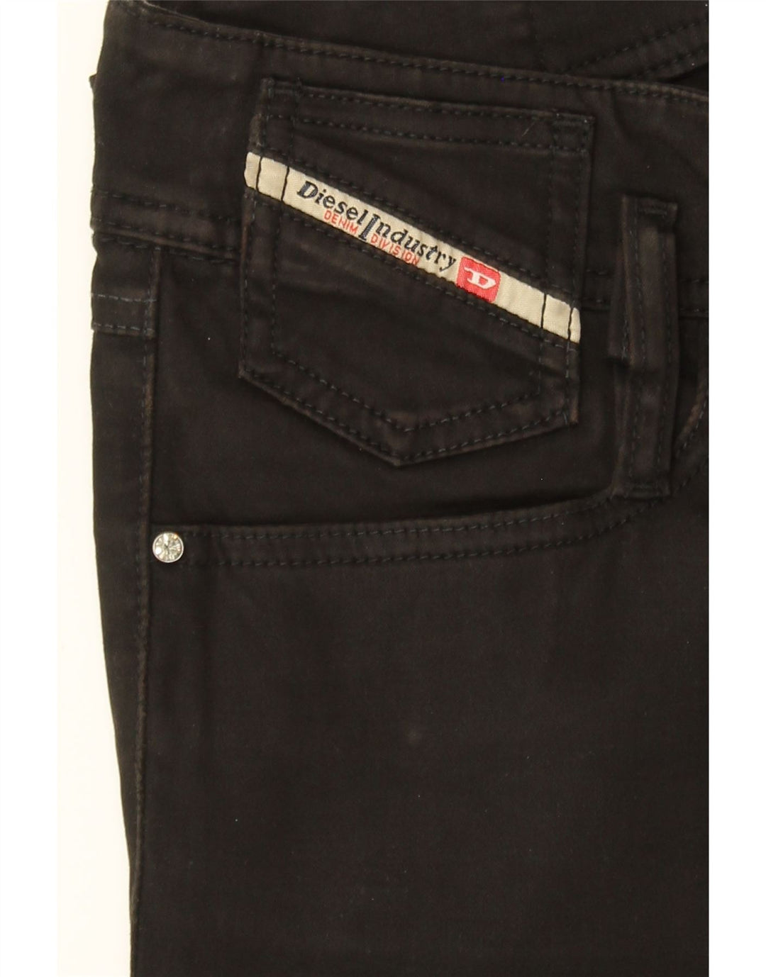 DIESEL Womens Slim Jeans W28 L31 Black Cotton Vintage Diesel and Second-Hand Diesel from Messina Hembry 