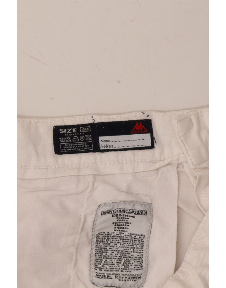 KAPPA Mens Chino Shorts IT 48 Medium W34 White Cotton Vintage Kappa and Second-Hand Kappa from Messina Hembry 