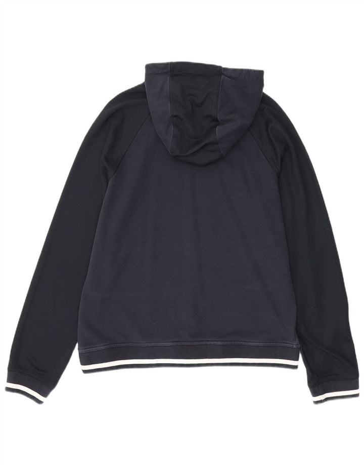 ARMANI EXCHANGE Mens Graphic Hoodie Jumper Large Navy Blue Cotton