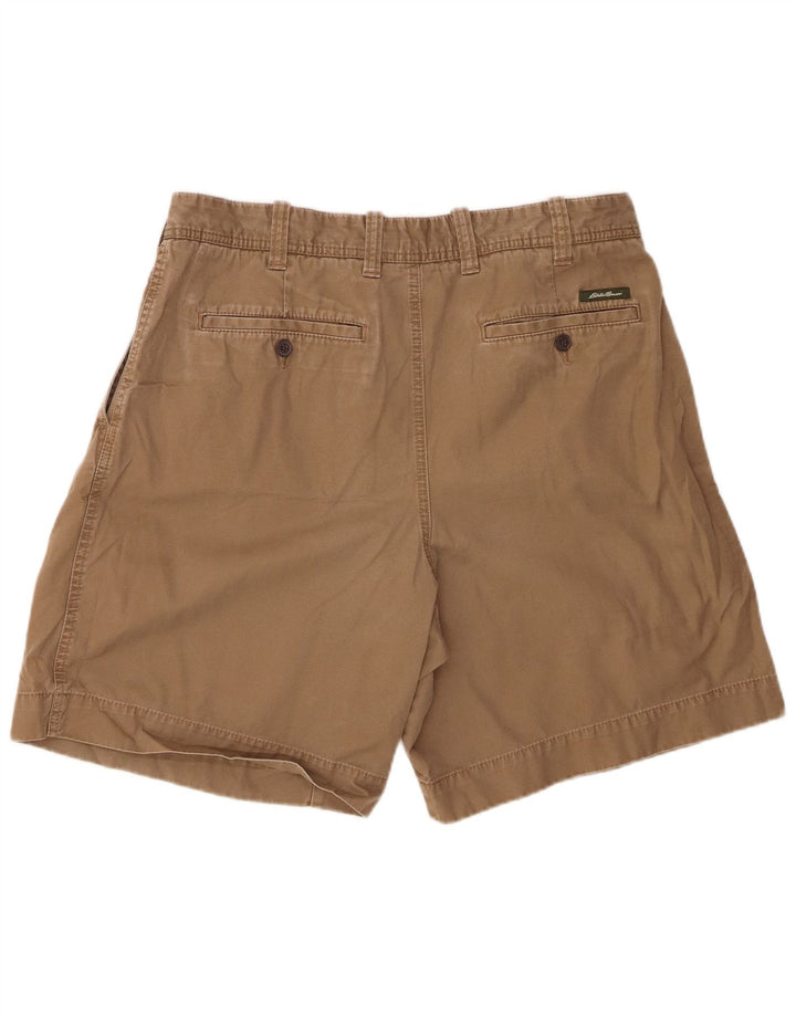 Eddie Bauer Mens Pegged Chino Shorts W36 Large Brown Cotton