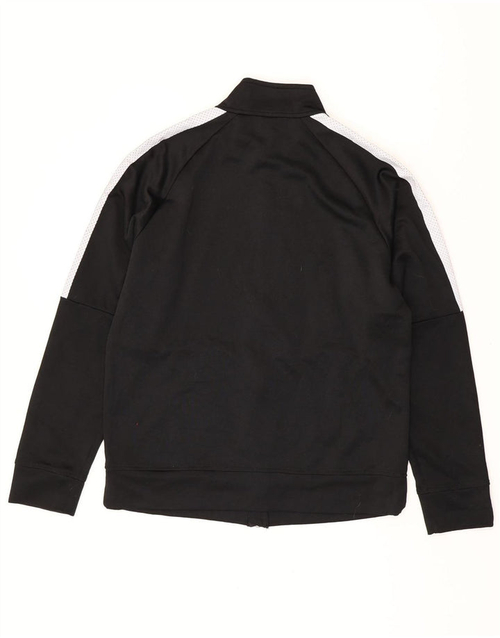 REEBOK Mens Tracksuit Top Jacket Medium Black Colourblock Polyester