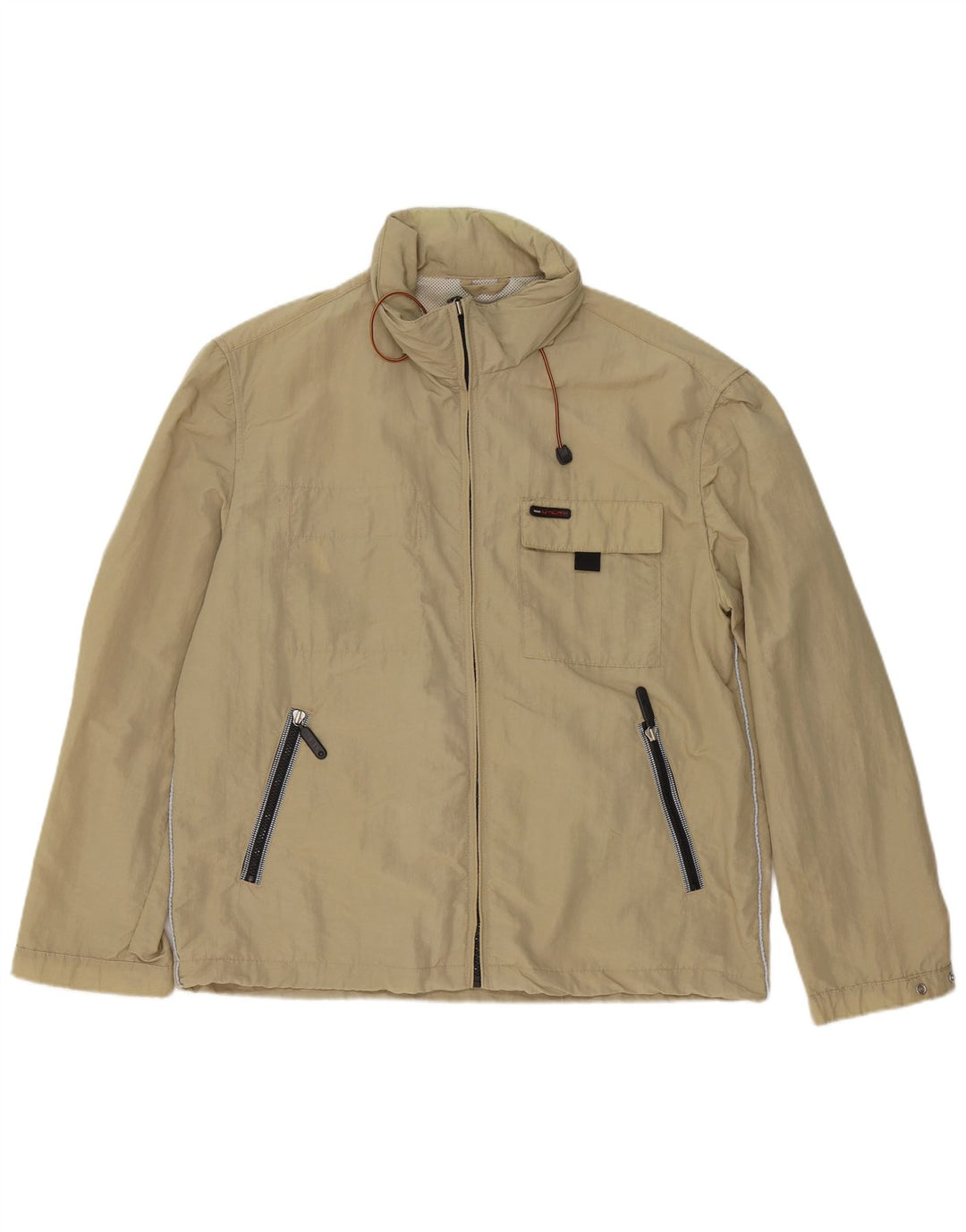 Gas Mens Rain Jacket UK 42 XL Khaki Polyester