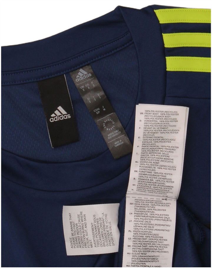Adidas Mens Aeroready T-Shirt Top Small Navy Blue Polyester