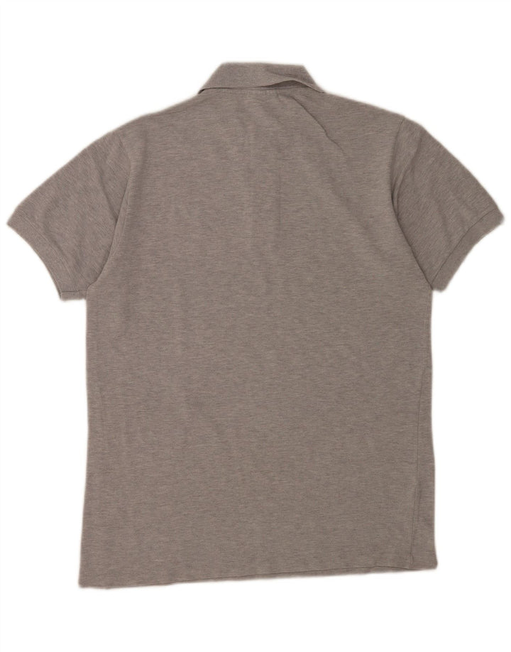 Lacoste Mens Polo Shirt Size 3 Small Grey Flecked Cotton