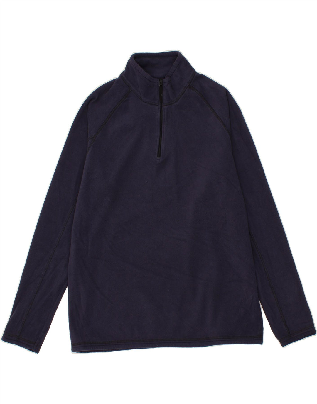 MOUNTAIN WAREHOUSE Mens Zip Neck Fleece Jumper Large Navy Blue Polyester Vintage Mountain Warehouse and Second-Hand Mountain Warehouse from Messina Hembry 