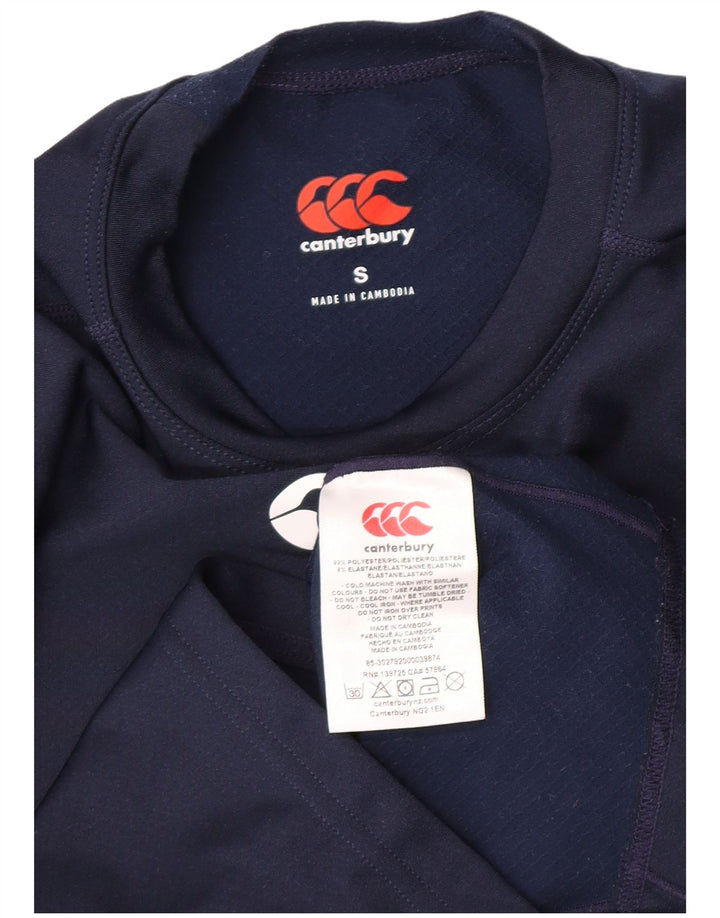 Canterbury Womens Graphic Top Long Sleeve UK 10 Small Navy Blue Polyester