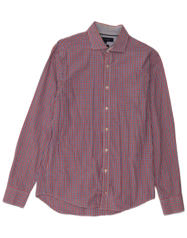 Tommy Hilfiger Mens Slim Fit Shirt Medium Multicoloured Gingham Cotton