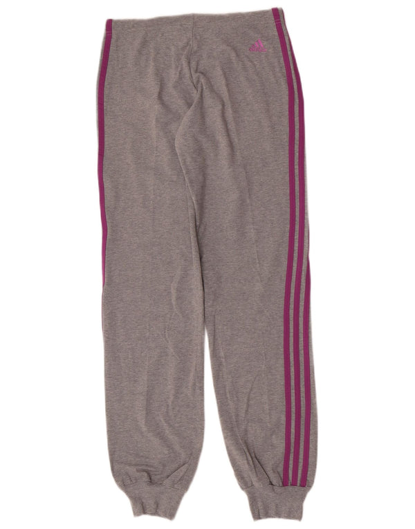 Adidas Womens Tracksuit Trousers Joggers UK 12 Medium Grey Cotton