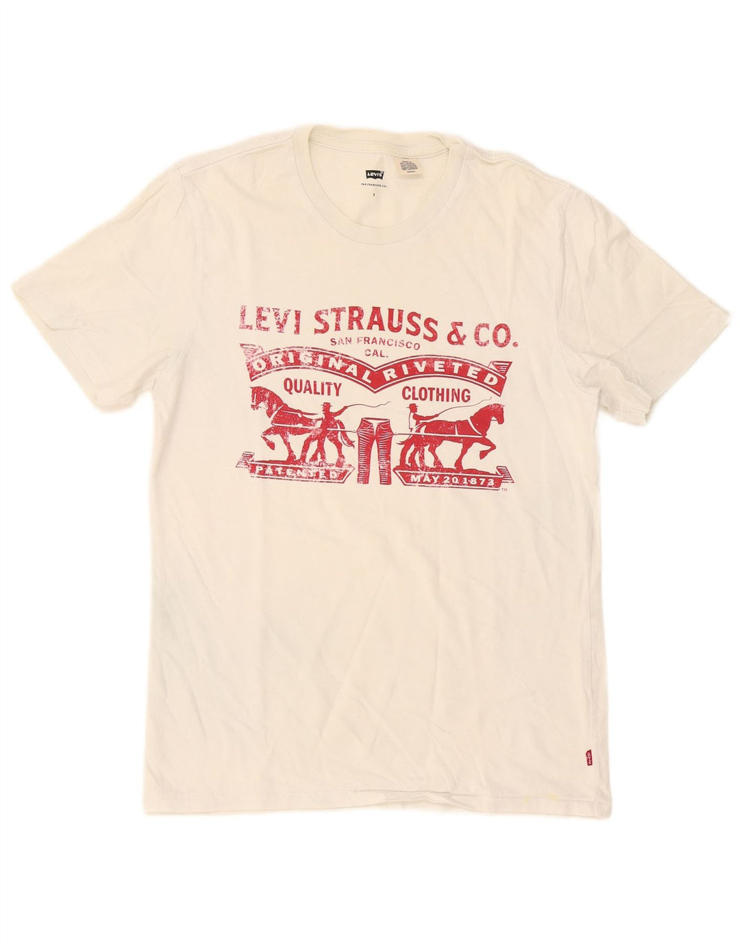Levi's Mens Graphic T-Shirt Top Small White