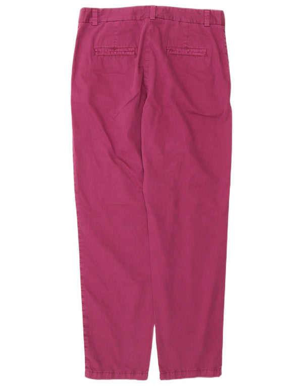 Marks & Spencer Womens Straight Chino Trousers UK 10 Small W32 L30 Purple