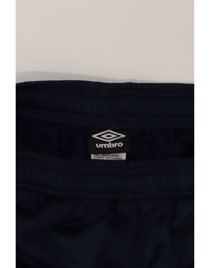 UMBRO Mens Graphic Tracksuit Trousers Small  Navy Blue Polyester Vintage Umbro and Second-Hand Umbro from Messina Hembry 