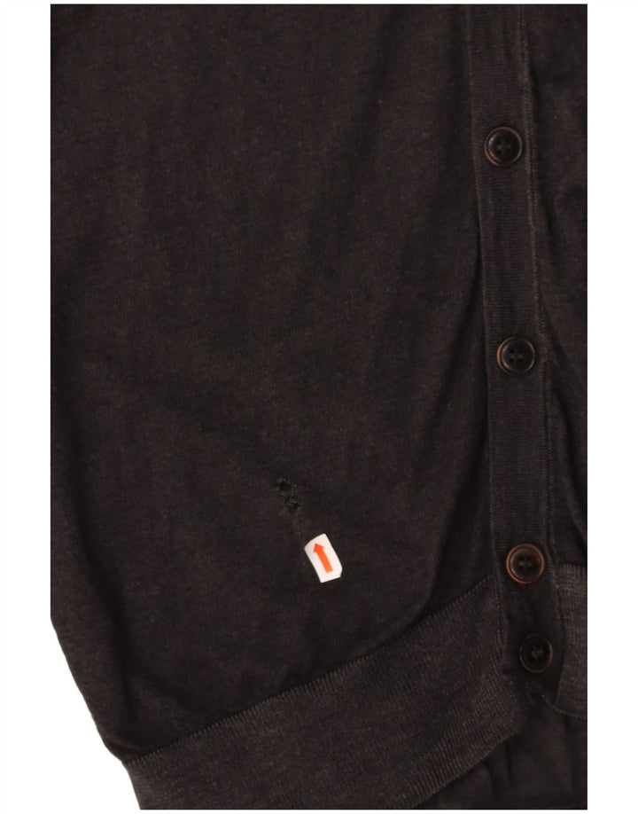 REPLAY Mens Cardigan Sweater XL Black Wool