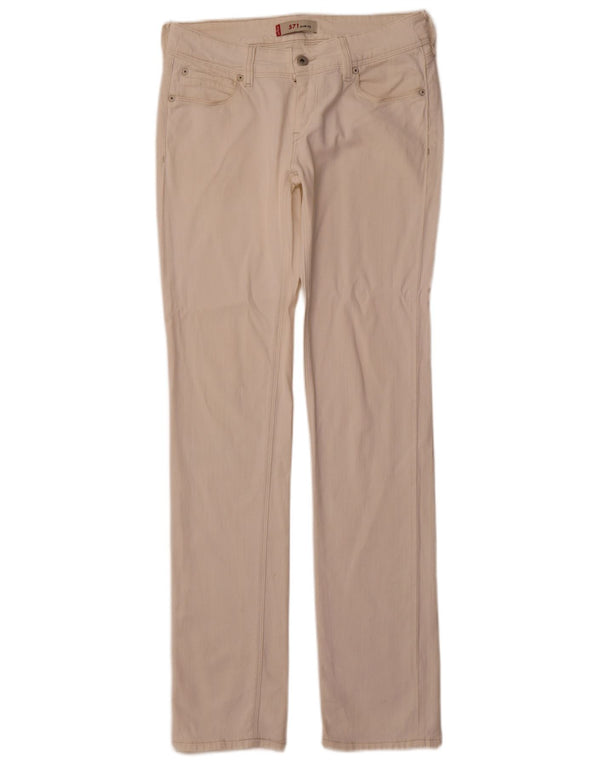 Levi's Mens 571 Slim Jeans W30 L33 Off White