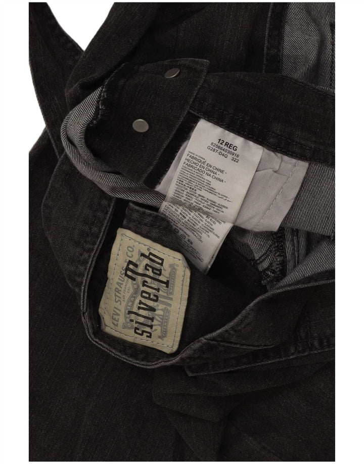 LEVI'S Girls Dungarees Straight Jeans 11-12 Years W32 L24 Grey Cotton