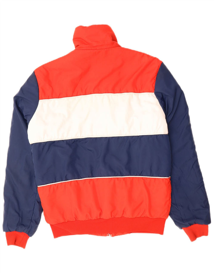 Adidas Mens Reversible Jacket UK 38 Medium Navy Blue Colourblock Polyester