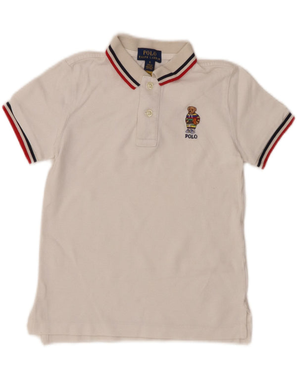RALPH LAUREN Boys Polo Shirt 5-6 Years White
