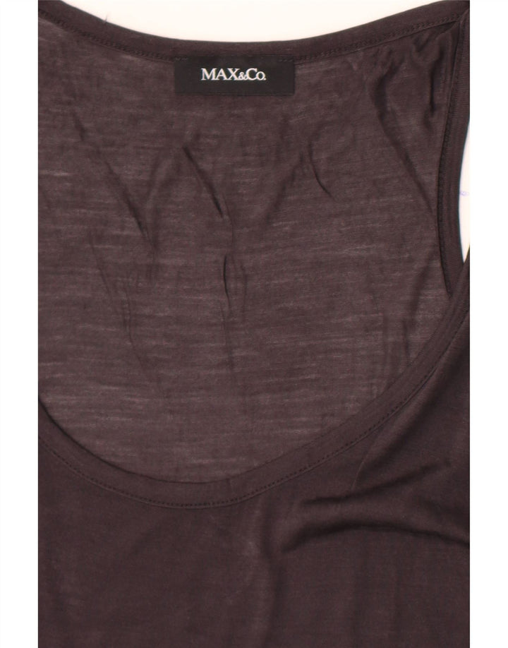 Max & Co. Womens Vest Top UK 12 Medium Black