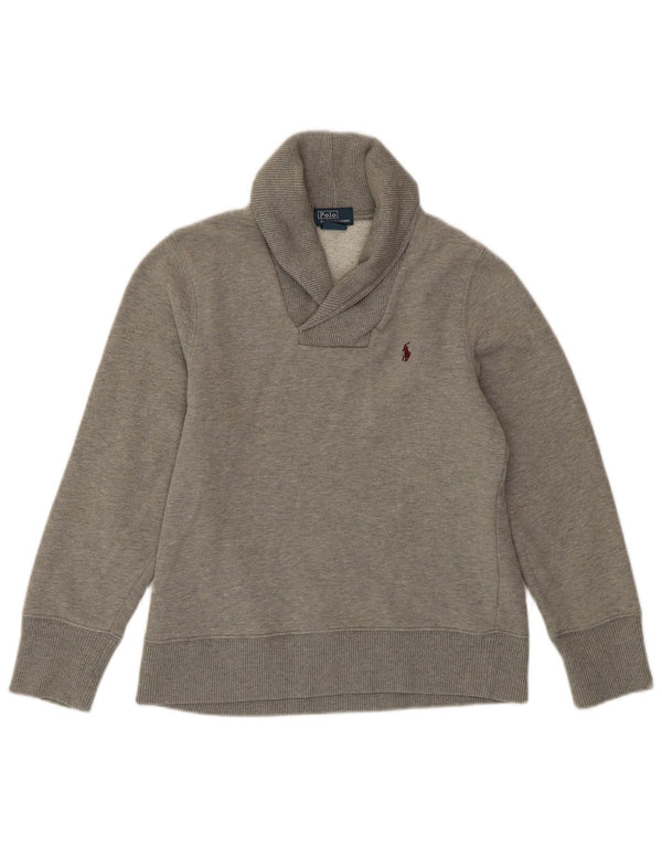 Polo Ralph Lauren Girls Sweatshirt Jumper 10-11 Years Medium Grey Cotton